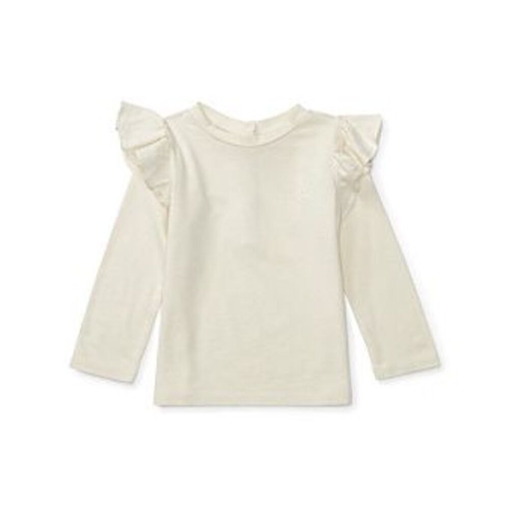 Ralph Lauren Baby Cotton Jersey Ruffle Knit Top